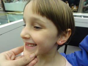 6 yo's newly pierced ear